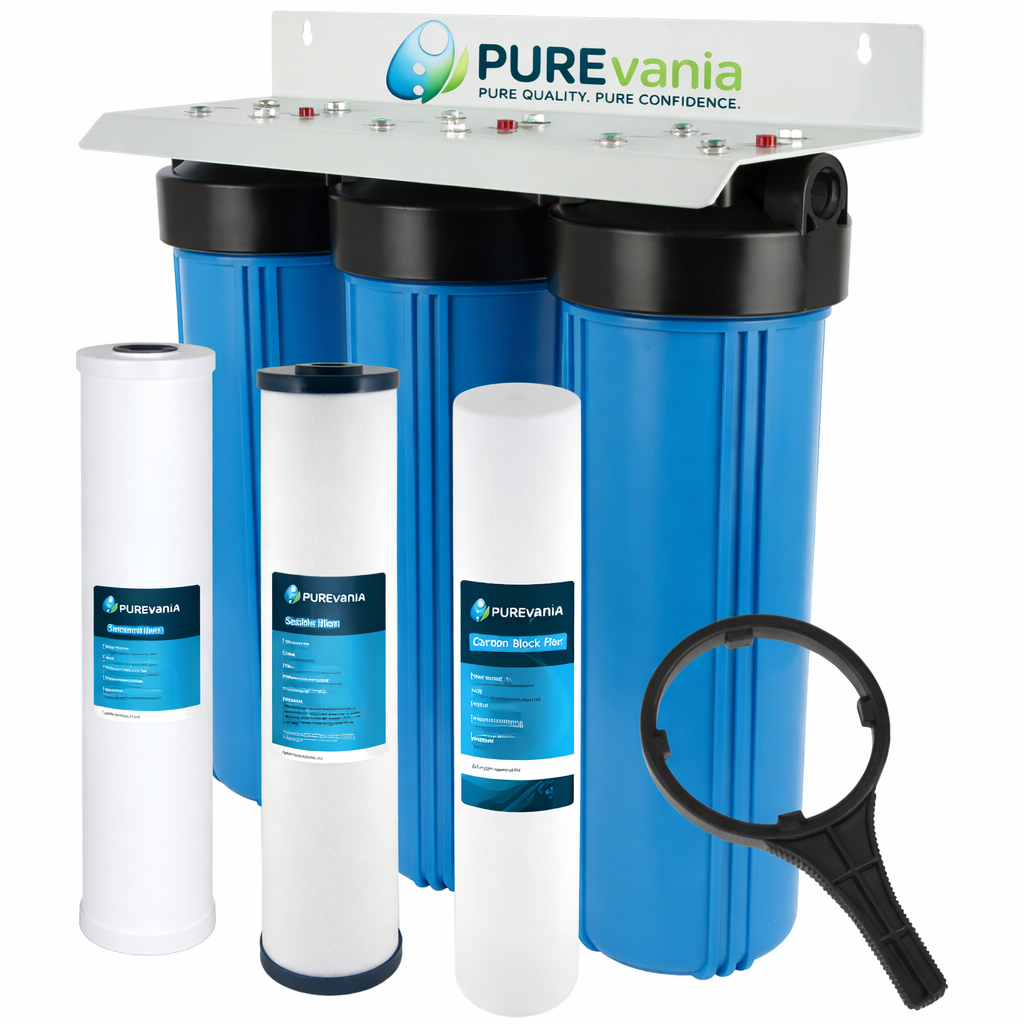 PureVania PV-WH300 Whole House Water Filter (Sediment, Carbon, and Descaler)