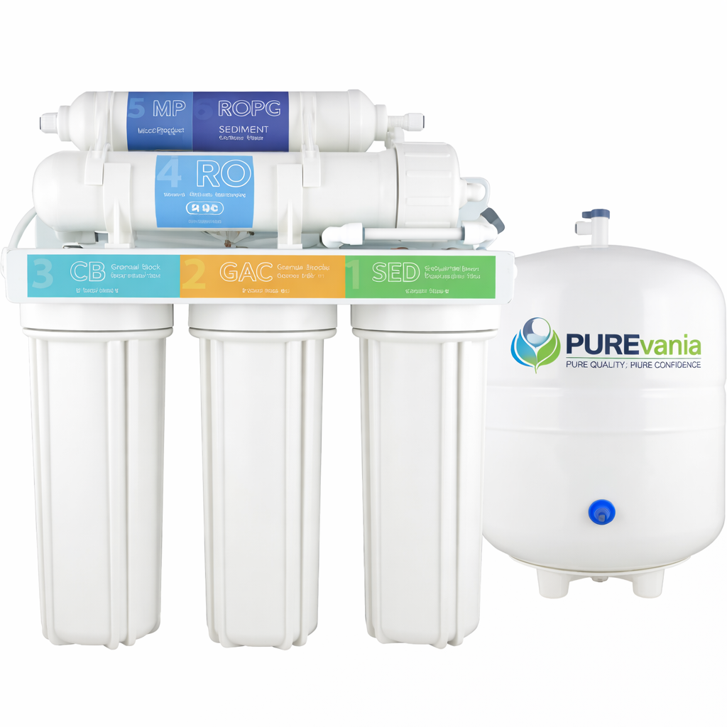 PureVania PV-RO100MP RO Filter System Under Sink 6-Stage with Remineralization