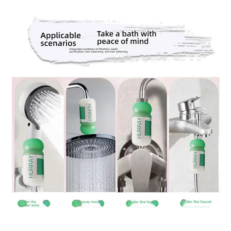 Shower filter contains fragrance, vitamin C softener, hard water purifier to remove residual chlorine, bathroom accessories