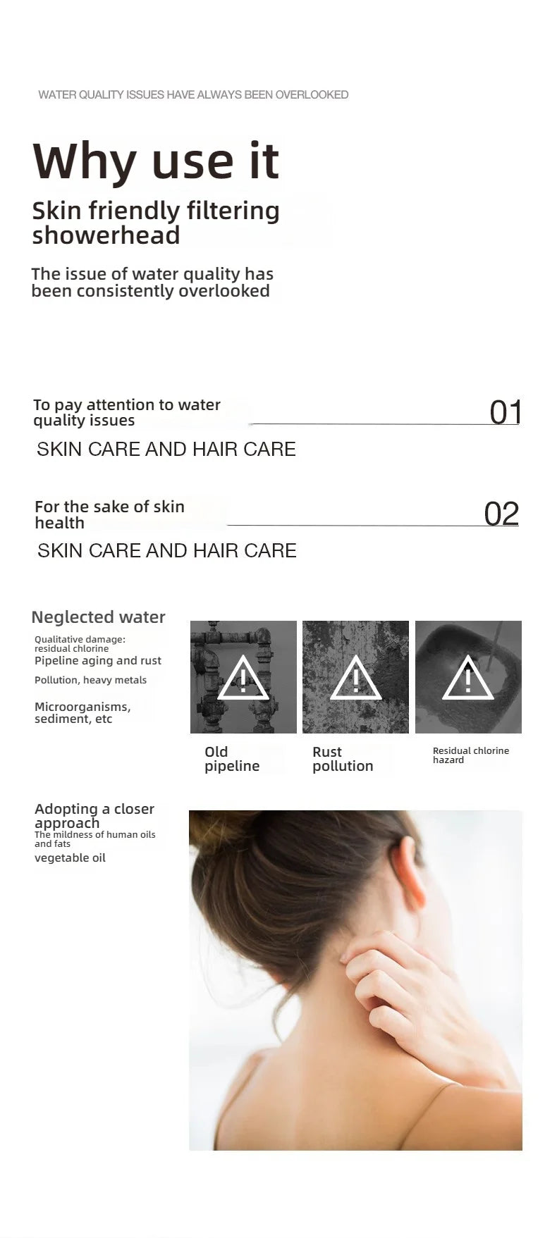 Shower filter contains fragrance, vitamin C softener, hard water purifier to remove residual chlorine, bathroom accessories