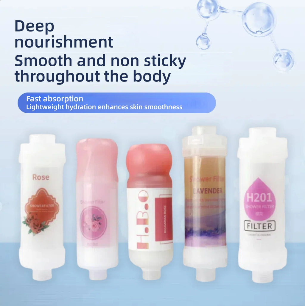 Shower filter contains fragrance, vitamin C softener, hard water purifier to remove residual chlorine, bathroom accessories