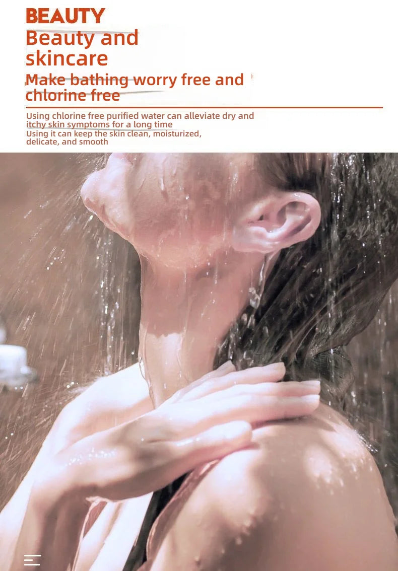 Shower filter contains fragrance, vitamin C softener, hard water purifier to remove residual chlorine, bathroom accessories